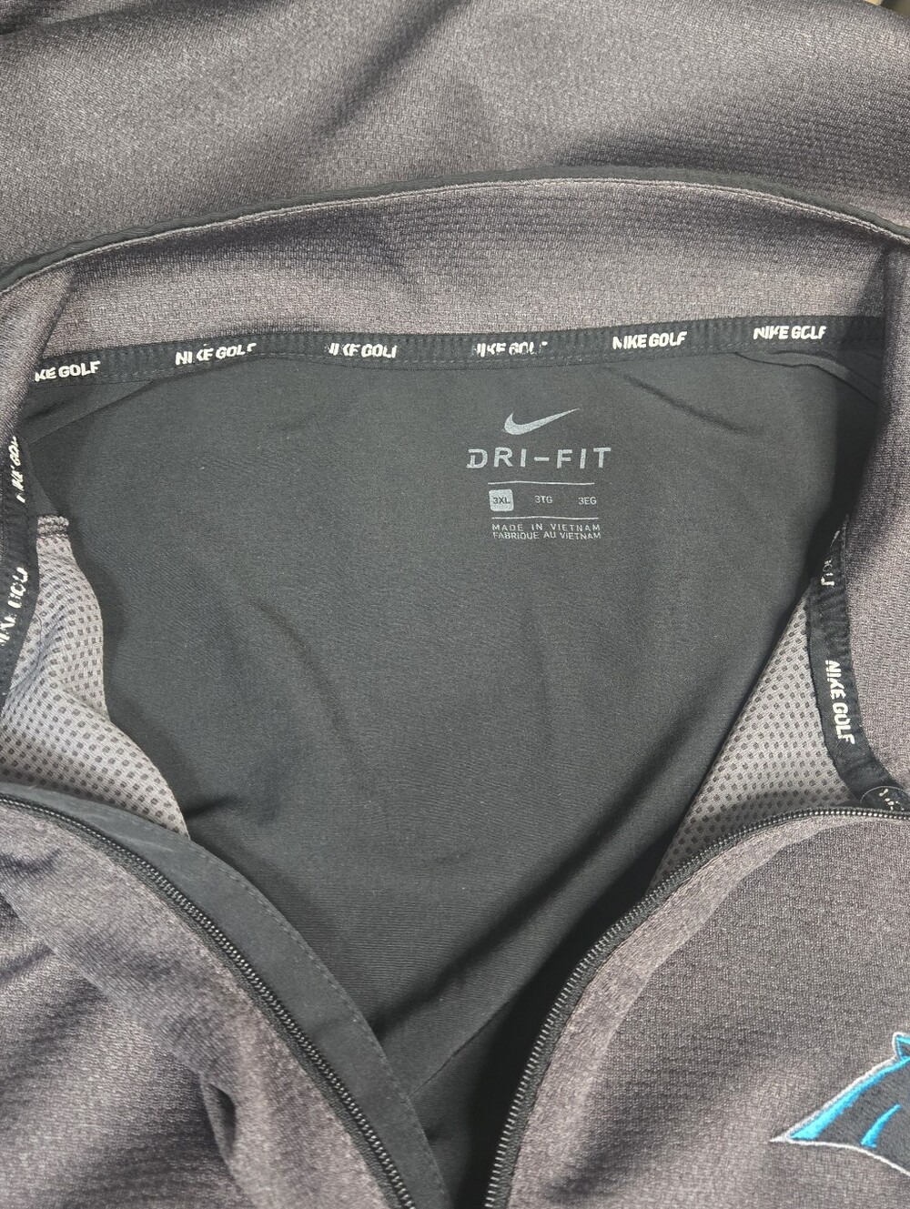 Nike Golf Dri Fit Carolina Panthers 1/4 Zip Pullover Gray Mens 3XL NFL Jacket - Picture 8 of 11